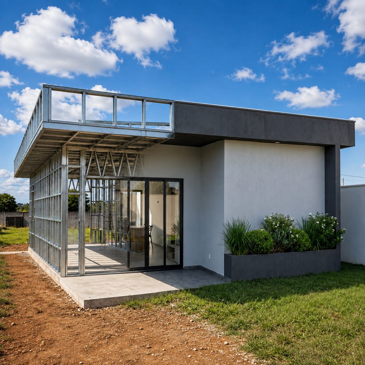 Casa construída em Steel Frame